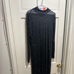 Sheer rhinestone midi dress from wild fable